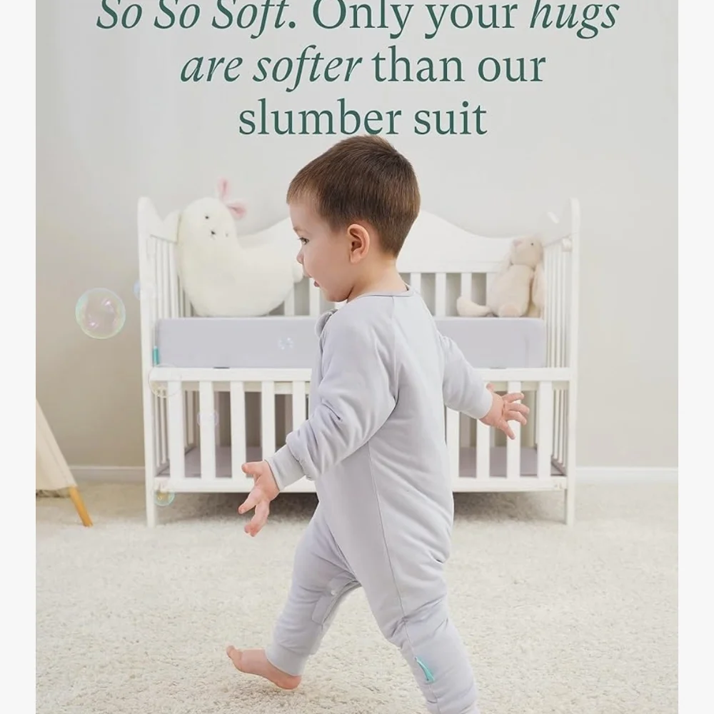 NIB Purcomfy Navy Blue Toddler Age 2-4/38-50lb Bamboo Sleep Suit XL - Picture 3 of 9